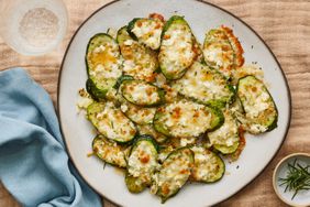 a recipe photo of the Cheesy Zucchini Slices