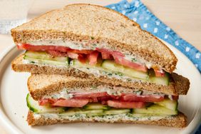 a recipe photo of the Cucumber & Tomato Sandwich 