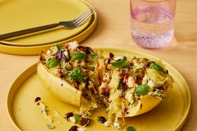a recipe photo of the Baked Spinach & Feta Spaghetti Squash 