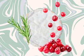 a collage featuring the ingredients to make FeelGoodFoodieâs Cranberry Baked Brie