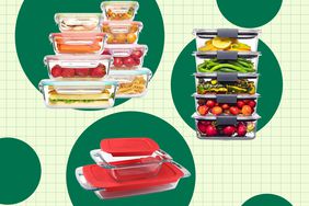 a collage featuring various types of food storage set deals featured in the roundup