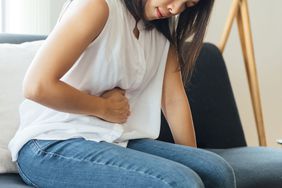 woman with bloated stomachache