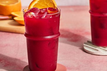 two glasses of Ginger-Beet Juice