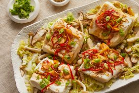 a recipe photo of the Ginger White Fish & Cabbage