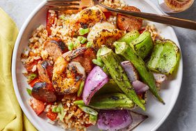 A plate of Grilled Creole-Style Jambalaya