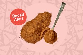 a photo of ground cinnamon on a spoon