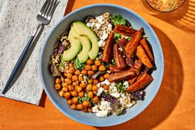 a photo of the Chickpea & Sweet Potato Grain Bowl served in a bowl