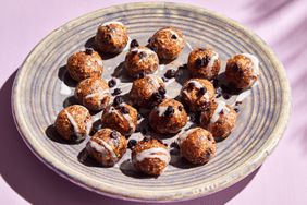 a recipe photo of the High-Protein Lemon-Blueberry Energy Balls