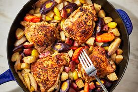 a recipe photo of the Hot Honey Roasted Chicken & Vegetables