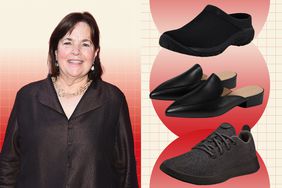 a photo of Ina Garten and the variety of shoes she was seen wearing at the 2024 Paris Olympics