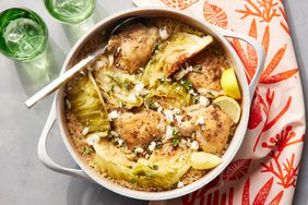 a recipe photo of the One-Pan Chicken & Cabbage with Rice