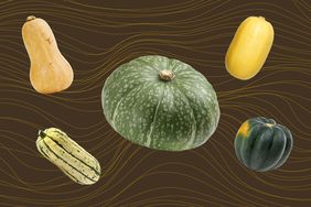 a collage of winter squash
