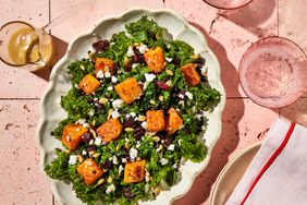 Recipe image of a Roasted Squash & Lentil Kale Salad