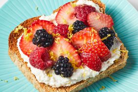 a recipe photo of the Lemon-Berry Ricotta Toast