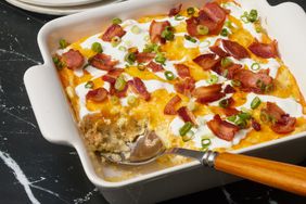 a recipe photo of the Loaded Mashed Potato Casserole 