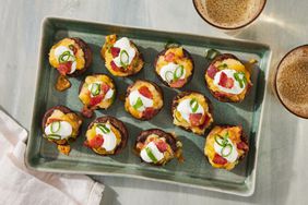 a photo of the Loaded Mashed Potatoes Stuffed Mushrooms