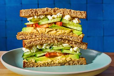 an image of the Easy Veggie Sandwich with Avocado & Tofu