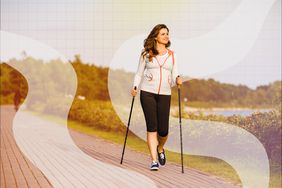 an image of a woman on a walk