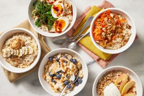 Old Fashioned Oatmeal with different toppings