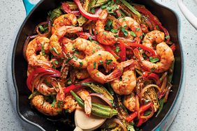 One-Pan Spicy Okra & Shrimp