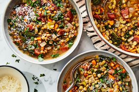 One-Pot Lentil & Vegetable Soup with Parmesan