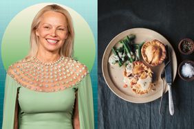 an image of Pamela Anderson and a cozy fall recipe image