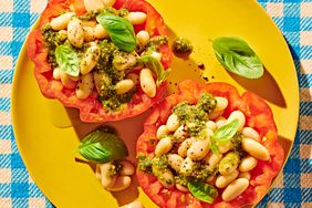 Pesto & White Bean Stuffed Tomato