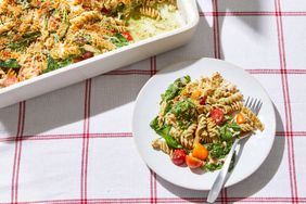 a recipe photo of the Pesto Tuna Noodle Casserole