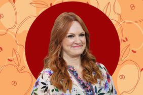 a photo of Ree Drummond with apples in the background