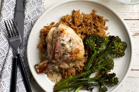 Roast Chicken with Parmesan-Herb Sauce