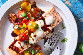 Roasted Salmon Caprese