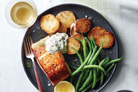 Salmon with Potatoes and Horseradish Sauce image