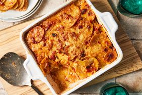 a recipe photo of the Scalloped Potatoes with Sun-Dried Tomato Cream Sauce 