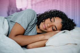 a photo of a woman sleeping