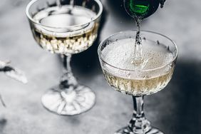 two glasses of sparkling wine