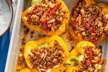 a recipe photo of the Spiced Couscous-Stuffed Peppers
