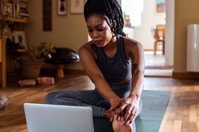 woman stretching