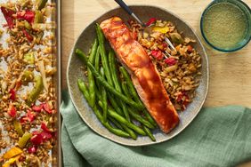 a recipe photo of the Sheet-Pan Teriyaki Salmon with Green Beans