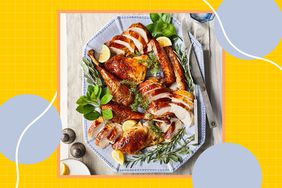 a recipe photo of the Slow-Roasted Rosemary Turkey with Peppercorn Gravy