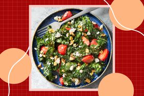 a recipe photo of the Kale & Strawberry Salad