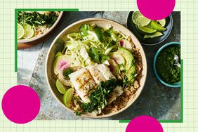 a recipe photo of the Fish Taco Bowls with Green Cabbage Slaw