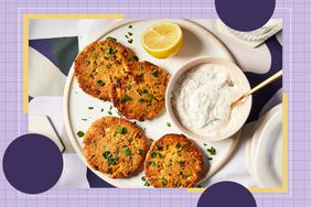a recipe photo of the Baked Garlicky Salmon Cakes