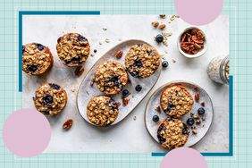 a recipe photo of the Baked Blueberry & Banana-Nut Oatmeal Cups