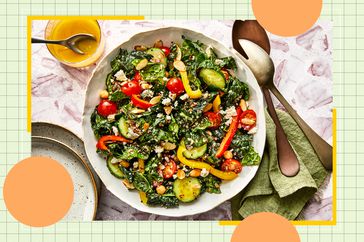 a recipe photo of the Kale & Quinoa Salad with Lemon Dressing