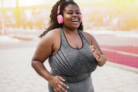 a photo of a woman jogging