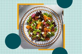 a recipe photo of the Satsuma Mandarin Salad with Spiced Pecans, Pickled Red Onion & Cane Vinaigrette