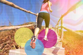 person climbing outdoor steps