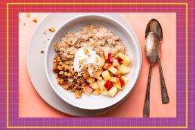 recipe photo of oatmeal on a decorative background