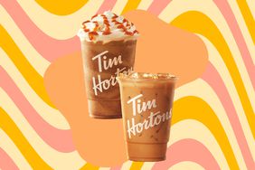 a photo of some of the Tim Horton's fall drinks