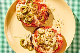 English Muffin Pizza with Tomato & Olives